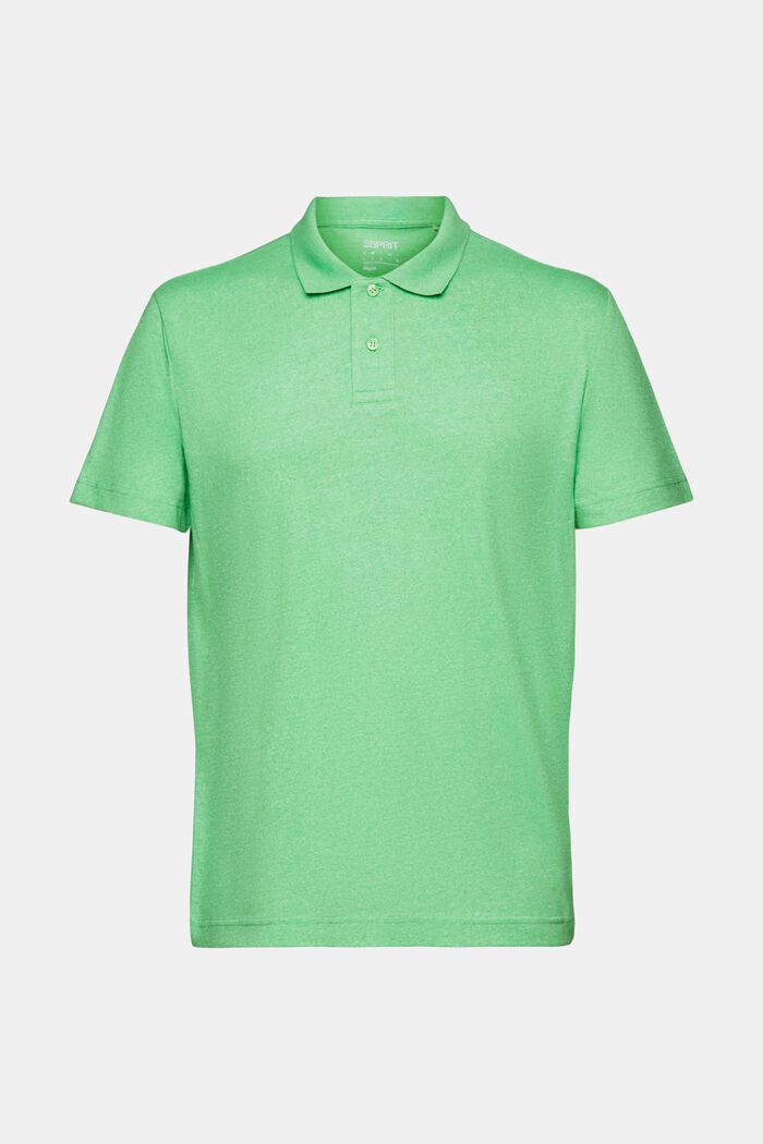 Melange Polo Shirt, CITRUS GREEN, detail image number 5