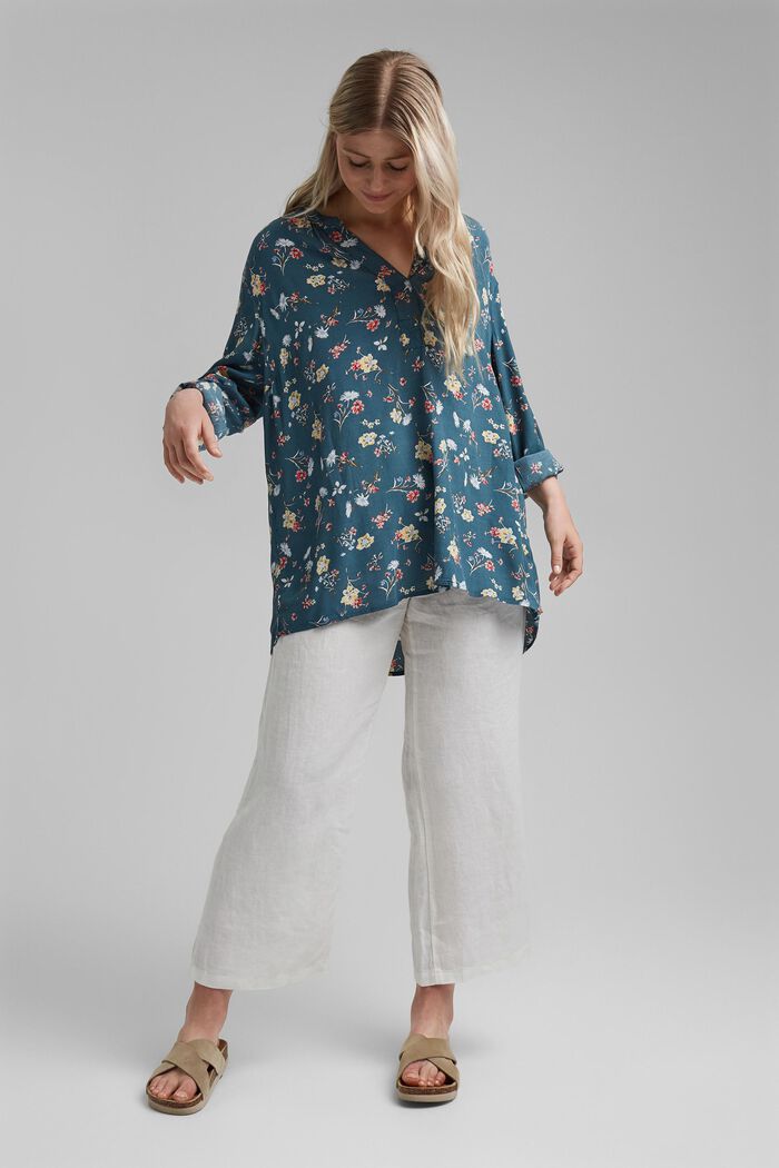 CURVY print blouse made of LENZING™ ECOVERO™