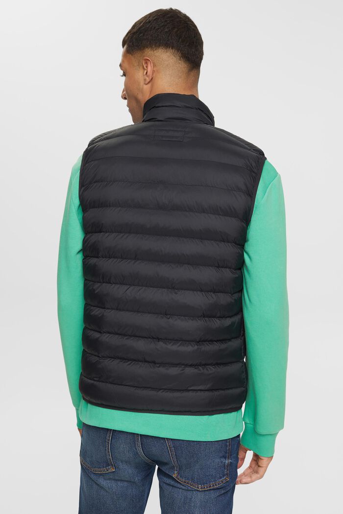 Quilted vest, BLACK, detail image number 3