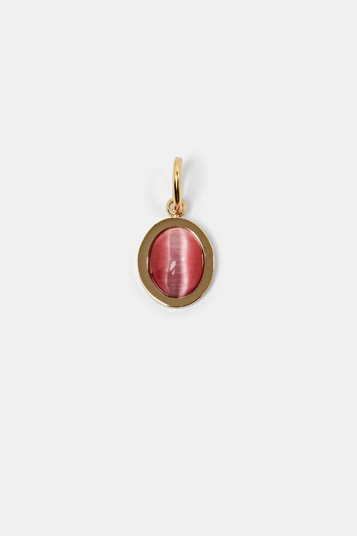 Stainless Steel Gemstone Pendant, GOLD, detail image number 0