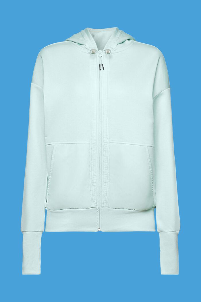 Recycled: zipper sweatshirt, LIGHT AQUA GREEN, detail image number 6