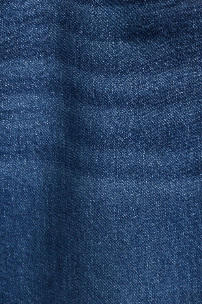 Denim shorts made of blended cotton, BLUE DARK WASHED, detail image number 4
