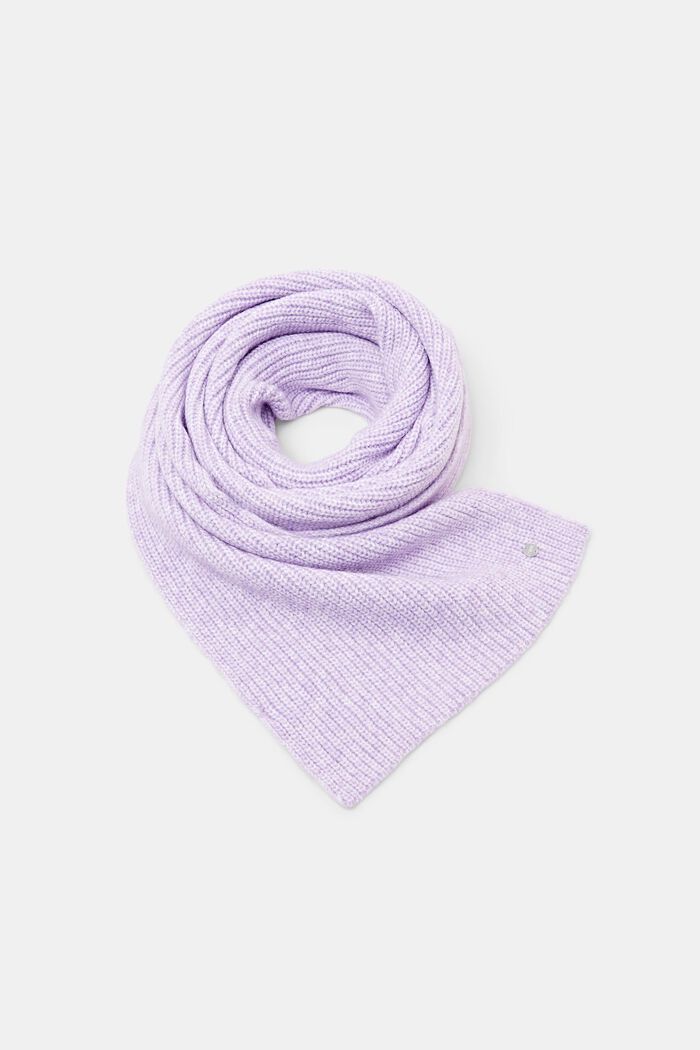 Rib-Knit Beanie and Scarf Set, LAVENDER, detail image number 1