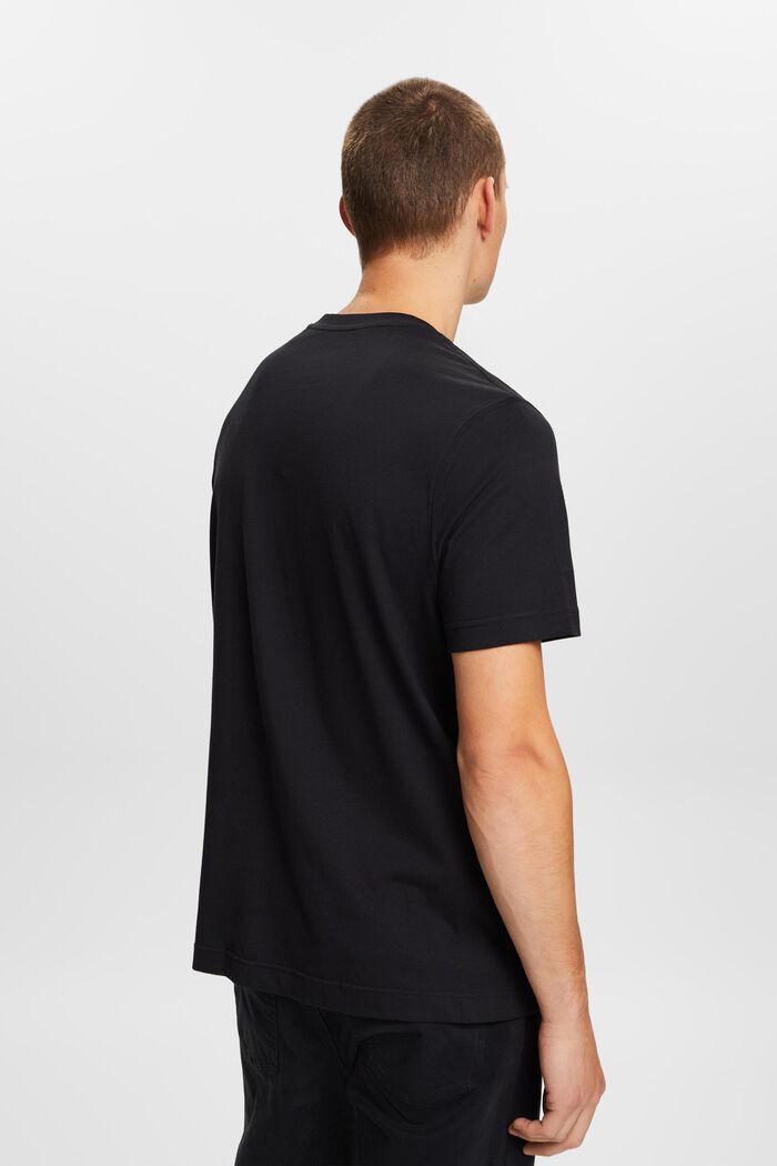 Organic Cotton Print T-Shirt, BLACK, detail image number 4
