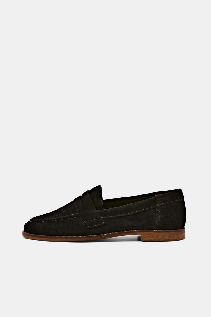 Suede Leather Loafer, BLACK, detail image number 0