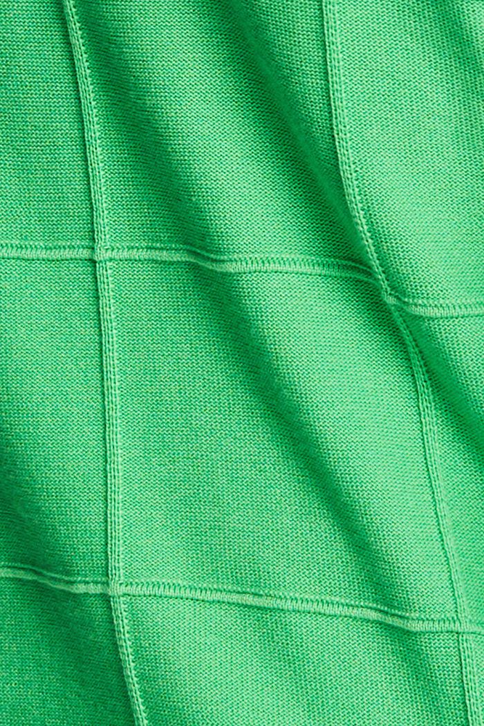 Textured Tonal Grid Sweater, CITRUS GREEN, detail image number 4