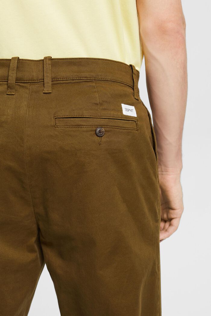 Cotton Straight Chino Pants, KHAKI GREEN, detail image number 3