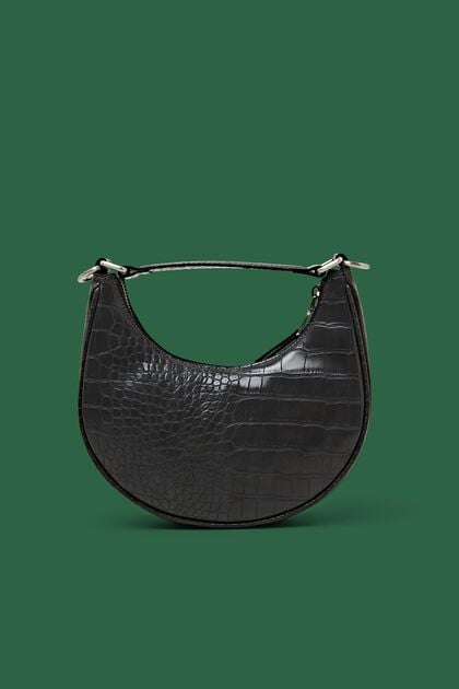 Faux Leather Crescent Bag