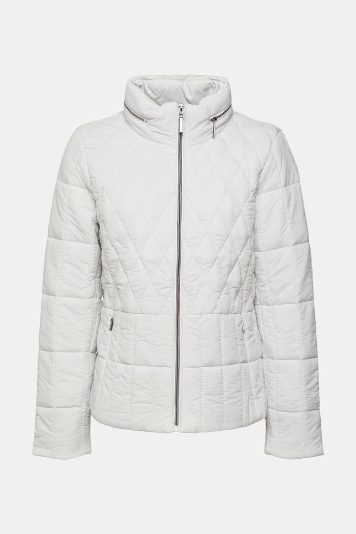 Quilted jacket with concealed hood, PASTEL GREY, detail image number 5