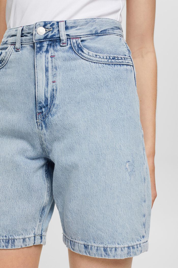 Denim shorts made of 100% organic cotton, BLUE LIGHT WASHED, detail image number 2