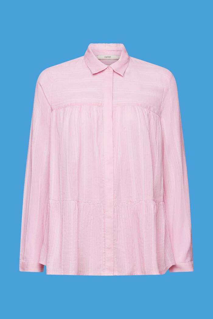 Flounced cotton blouse, LILAC, detail image number 6
