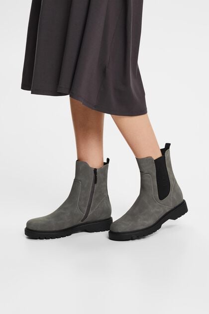 Faux leather boots