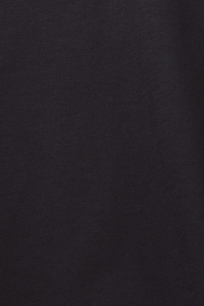Jersey V-neck t-shirt, 100% cotton, BLACK, detail image number 5