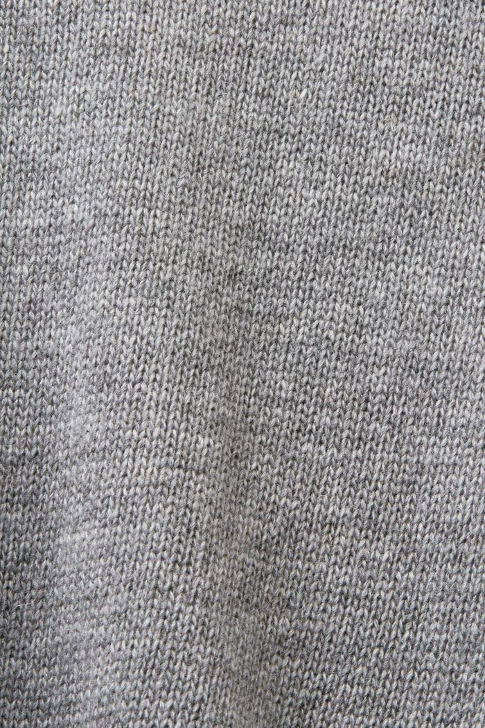 Wool-Blend Mockneck Sweater, MEDIUM GREY, detail image number 5