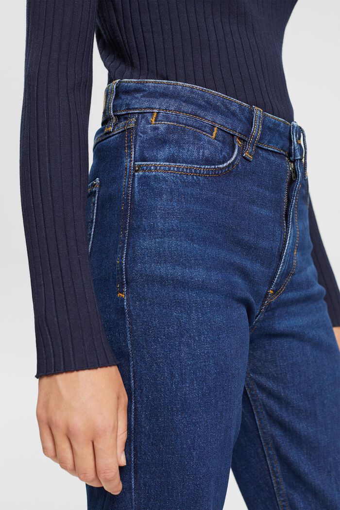 High-waisted mom jeans, BLUE DARK WASHED, detail image number 2