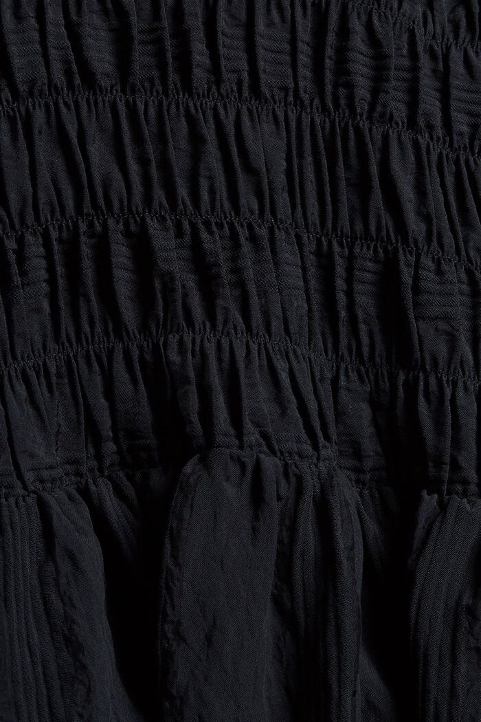Blouse with gathers, LENZING™ ECOVERO™, BLACK, detail image number 4