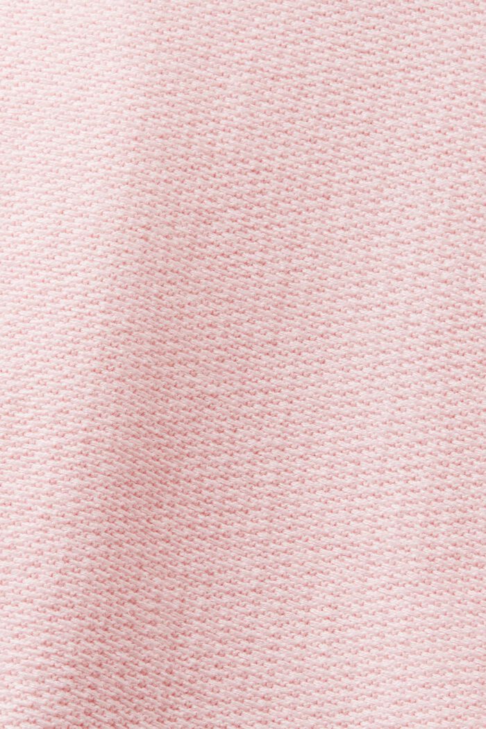 Zip-Front Knit Hoodie, PASTEL PINK, detail image number 5
