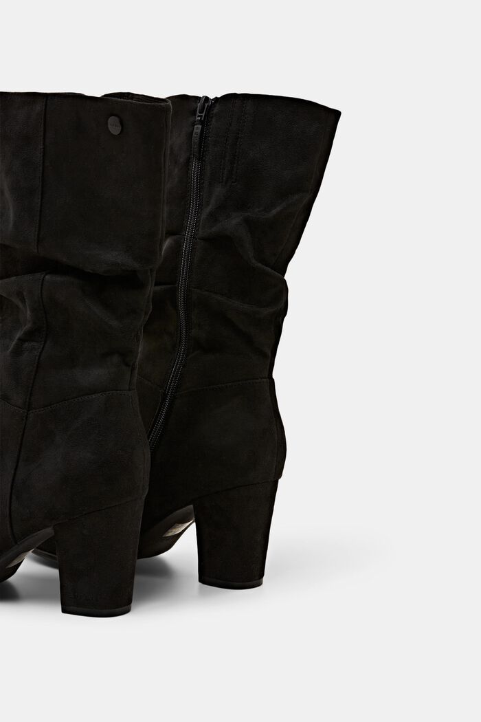 Faux suede slouch boots, BLACK, detail image number 4