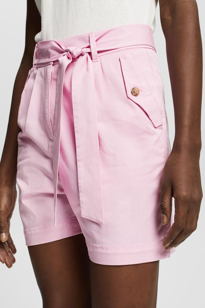 Shorts with a tie-around belt, LENZING™ ECOVERO™, PINK, detail image number 2