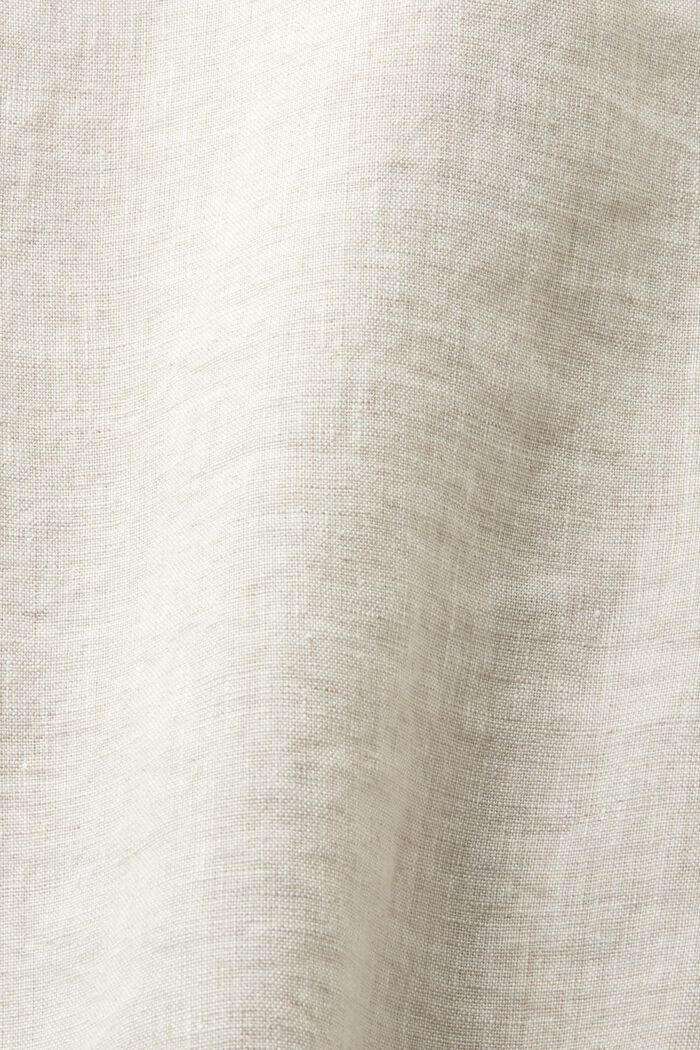 Undyed Linen Midi Skirt, BEIGE, detail image number 6