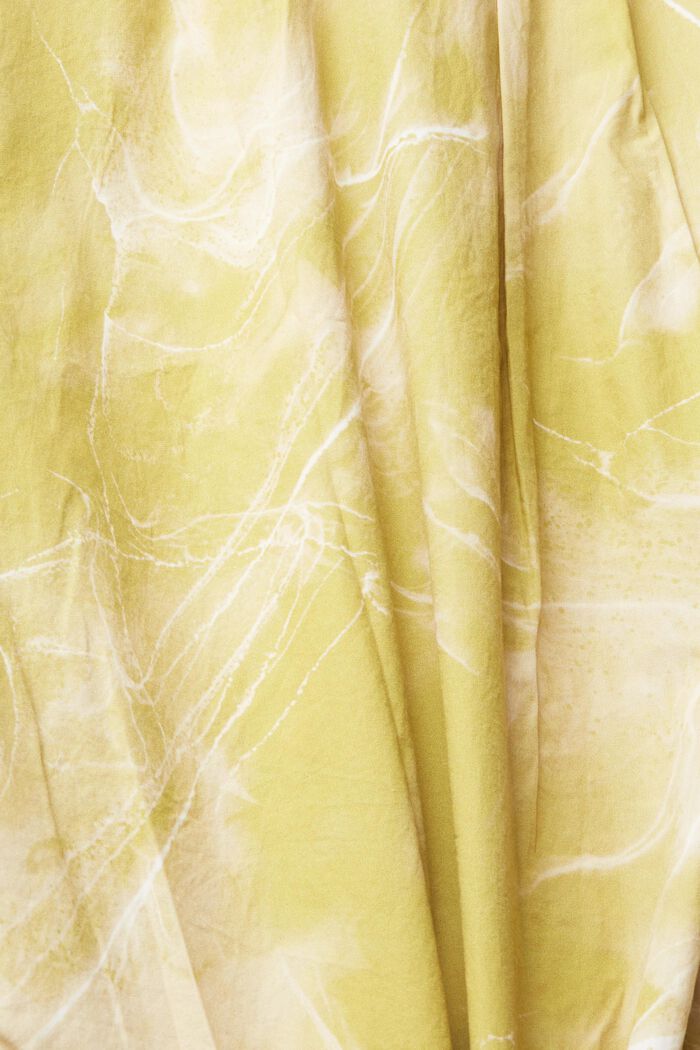 Shirt with a marbled print, LIME YELLOW, detail image number 4