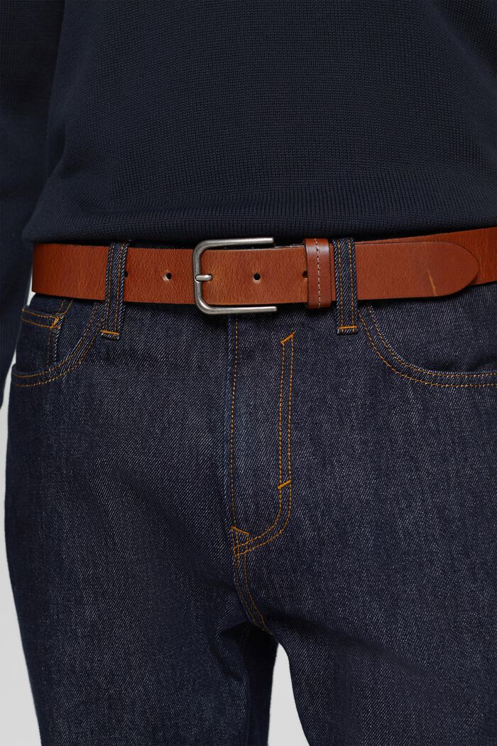 Leather Belt, RUST BROWN, detail image number 2