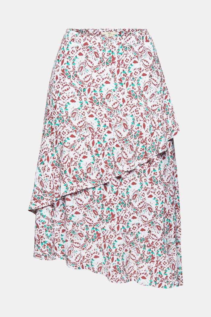 Patterned midi skirt, LENZING™ ECOVERO™, LIGHT BLUE, detail image number 6