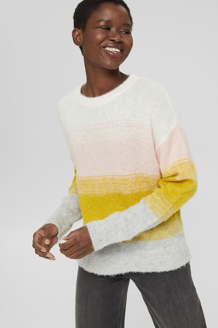 With wool: jumper with colour gradation, PASTEL PINK, detail image number 0
