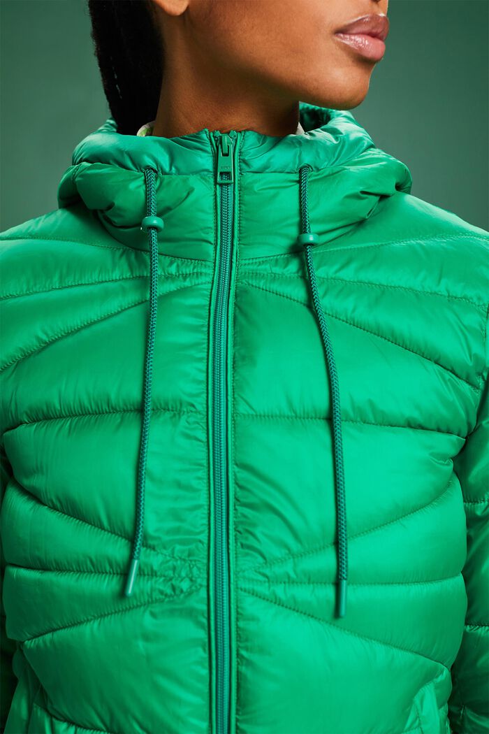 Padded Hooded Jacket, GREEN, detail image number 5