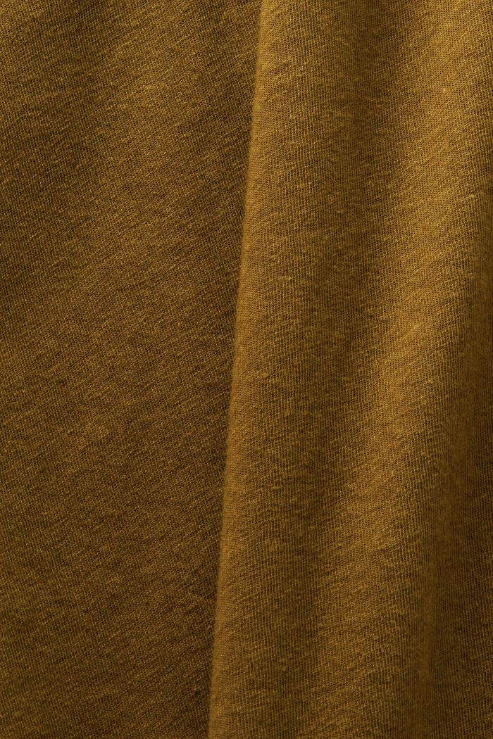 Cotton-Linen Polo Shirt, OLIVE, detail image number 4