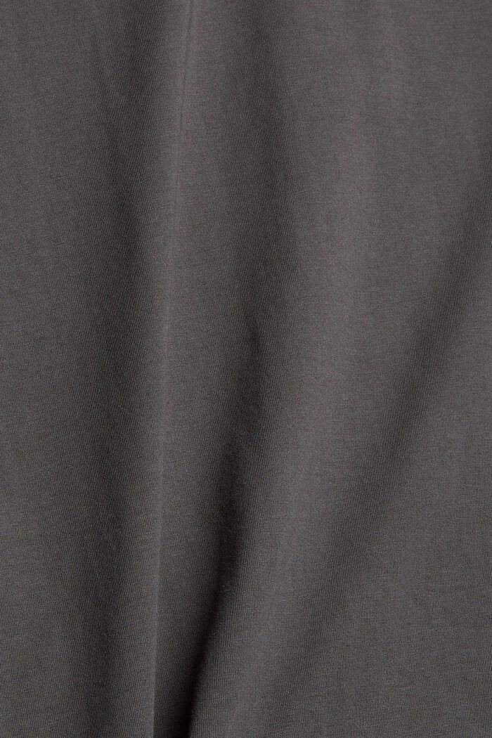 Jersey T-shirt with layered details, DARK GREY, detail image number 4