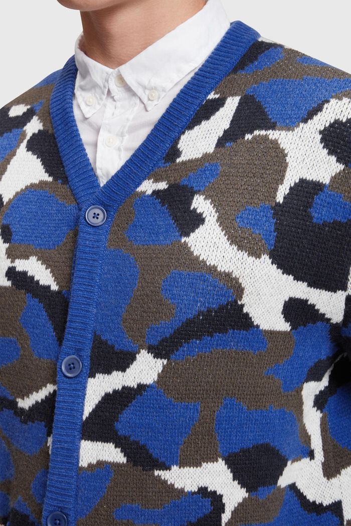 Camouflage cardigan, NAVY, detail image number 2