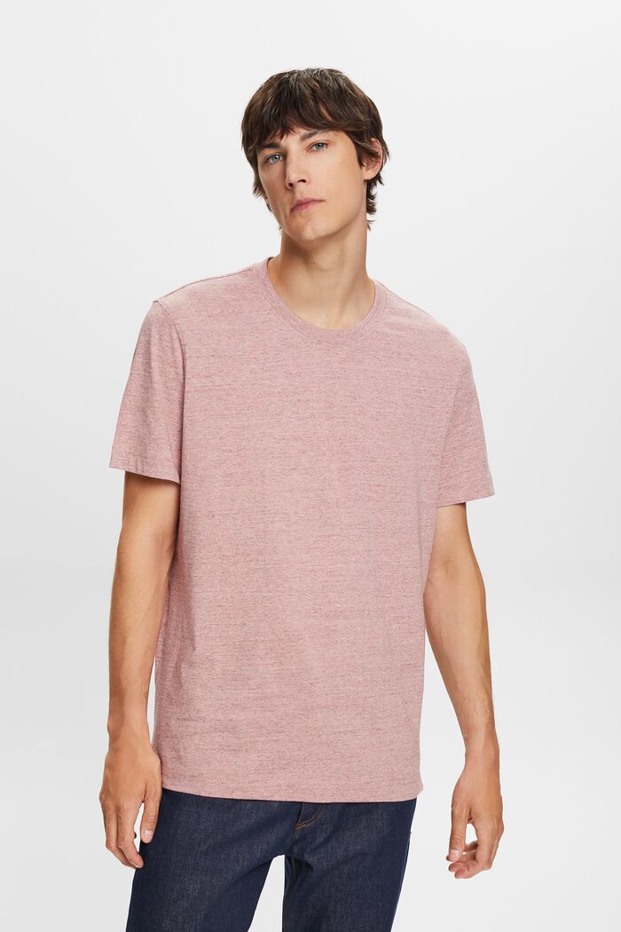 Crewneck t-shirt, 100% cotton, OLD PINK, detail image number 0