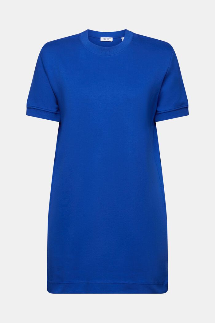 Cotton Padded T-Shirt Dress, BRIGHT BLUE, detail image number 5