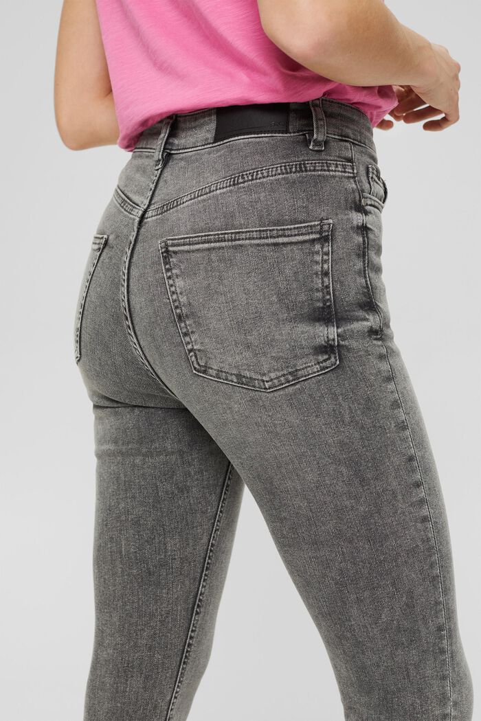 Stretch jeans with washed-out look, GREY MEDIUM WASHED, detail image number 0