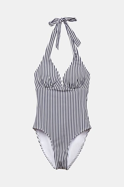 Striped Halterneck Swimsuit