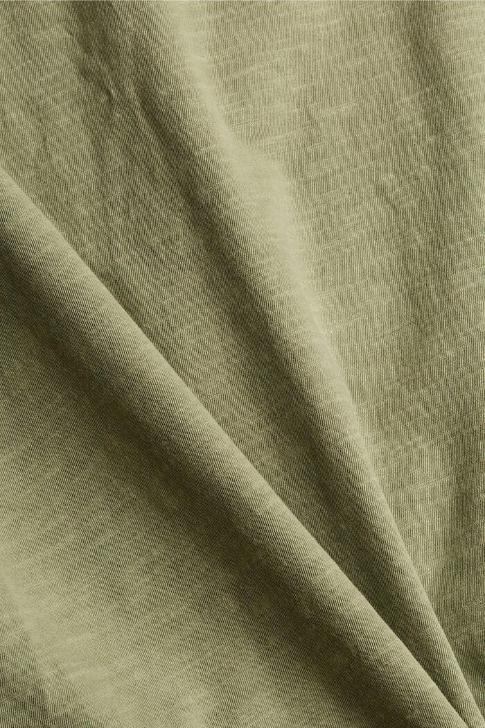 CURVY long sleeve top in organic cotton, LIGHT KHAKI, detail image number 1