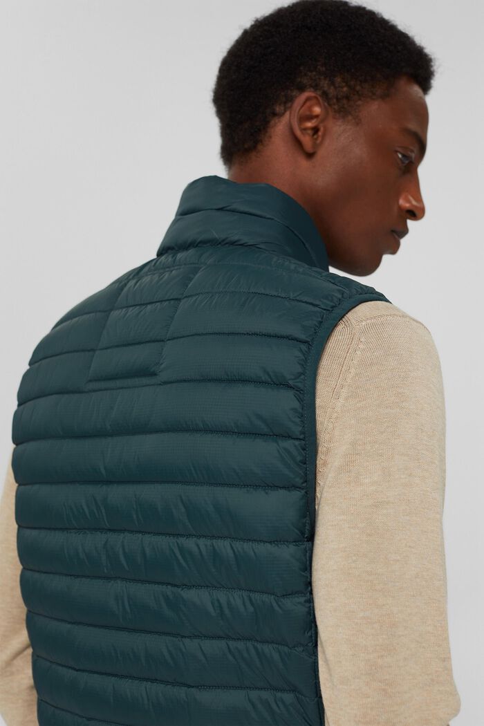 Recycled: Quilted body warmer with 3M™ Thinsulate™, TEAL BLUE, detail image number 6