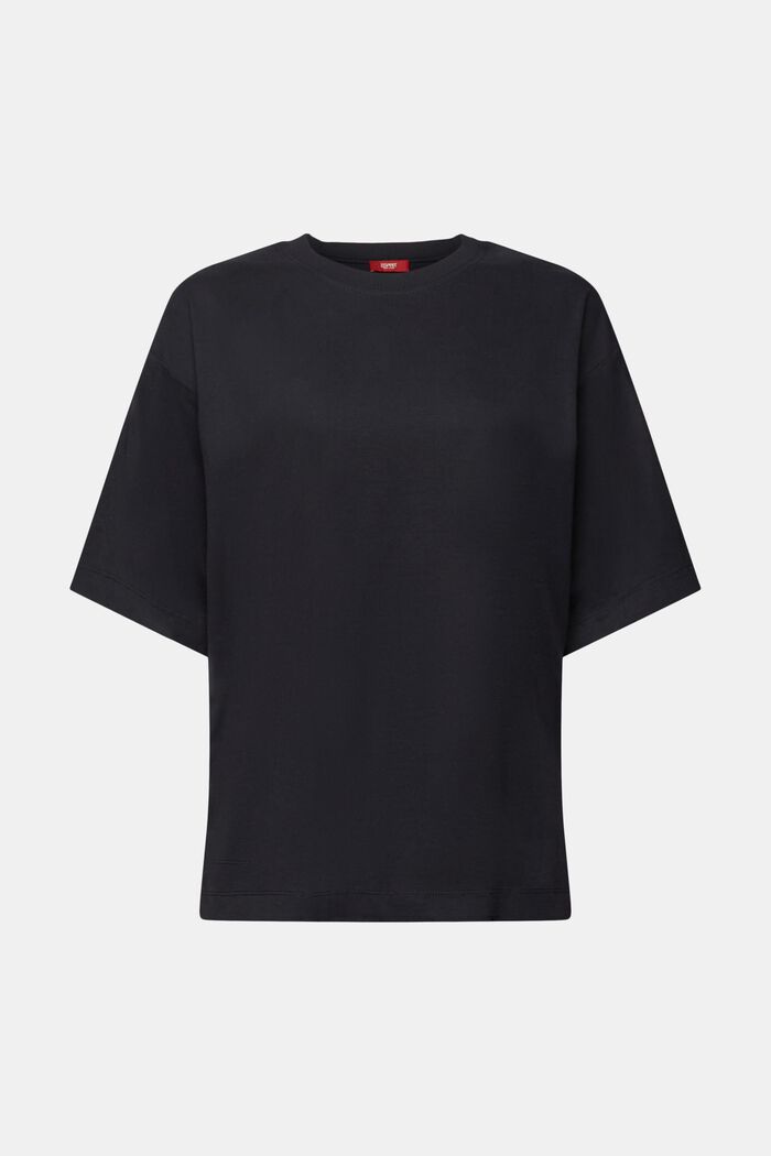 Oversized Cotton T-Shirt, BLACK, detail image number 6