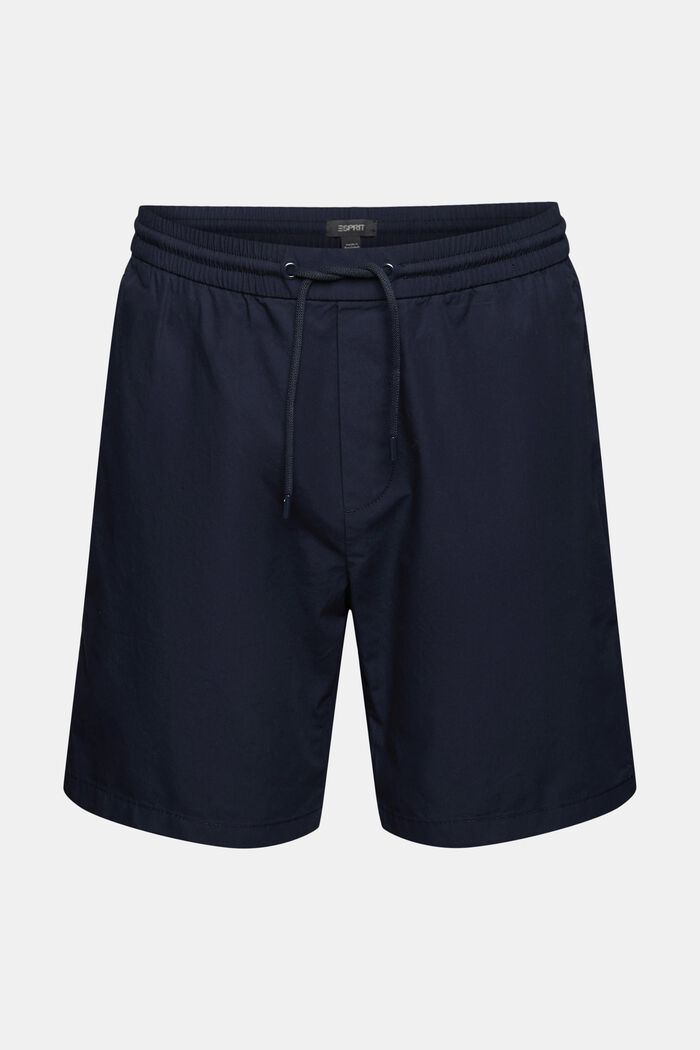 Cotton shorts, NAVY, overview