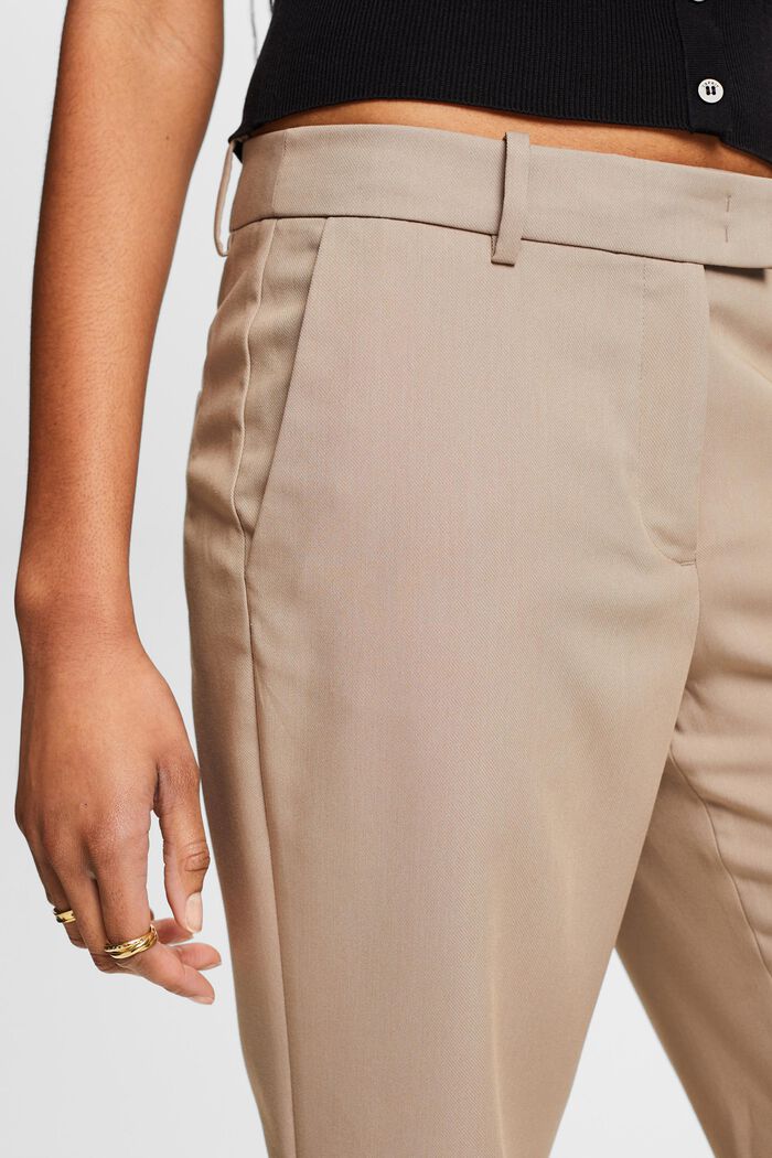 Low-Rise Straight Pants, LIGHT TAUPE, detail image number 2