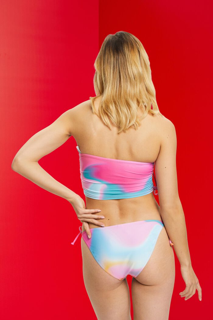 Tie dye mini-brief style bikini bottoms, PINK, detail image number 2