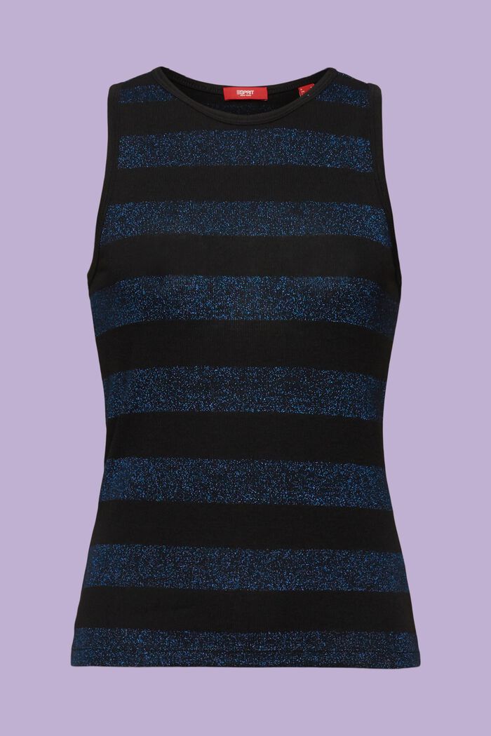 Striped Lamé Tank Top, BRIGHT BLUE, detail image number 6