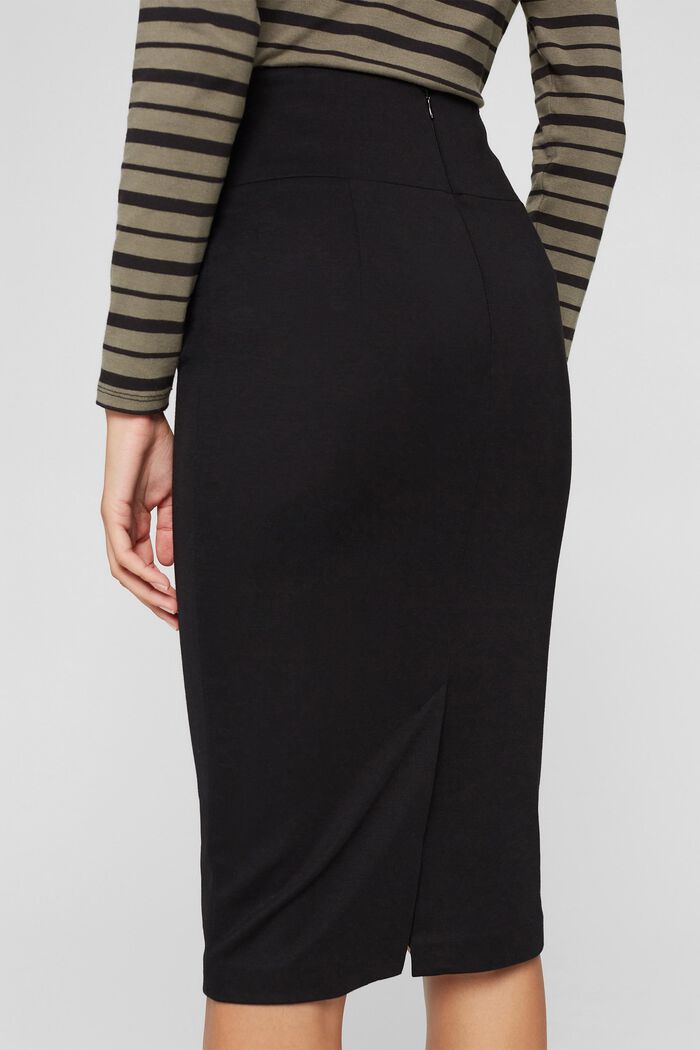 SOFT PUNTO Mix + Match stretch skirt, BLACK, detail image number 2