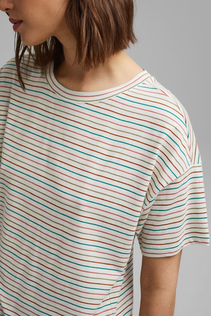 Striped T-shirt made of organic cotton/TENCEL™, OFF WHITE, detail image number 2