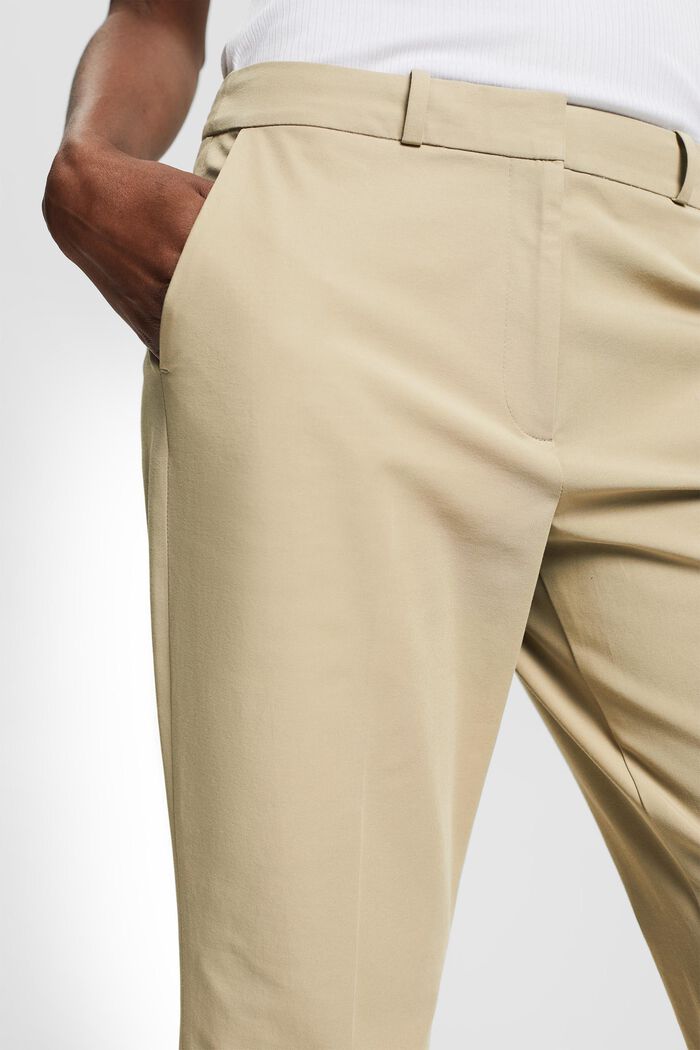 Cropped trousers, LIGHT KHAKI, detail image number 2