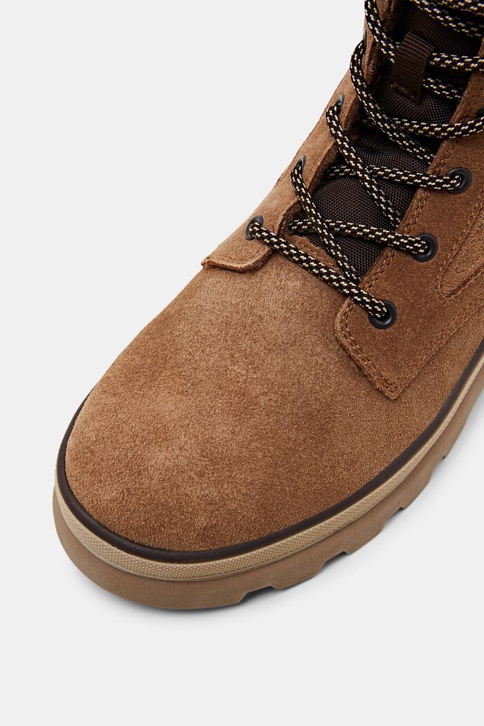 Suede Lace-Up Boots, CARAMEL, detail image number 3