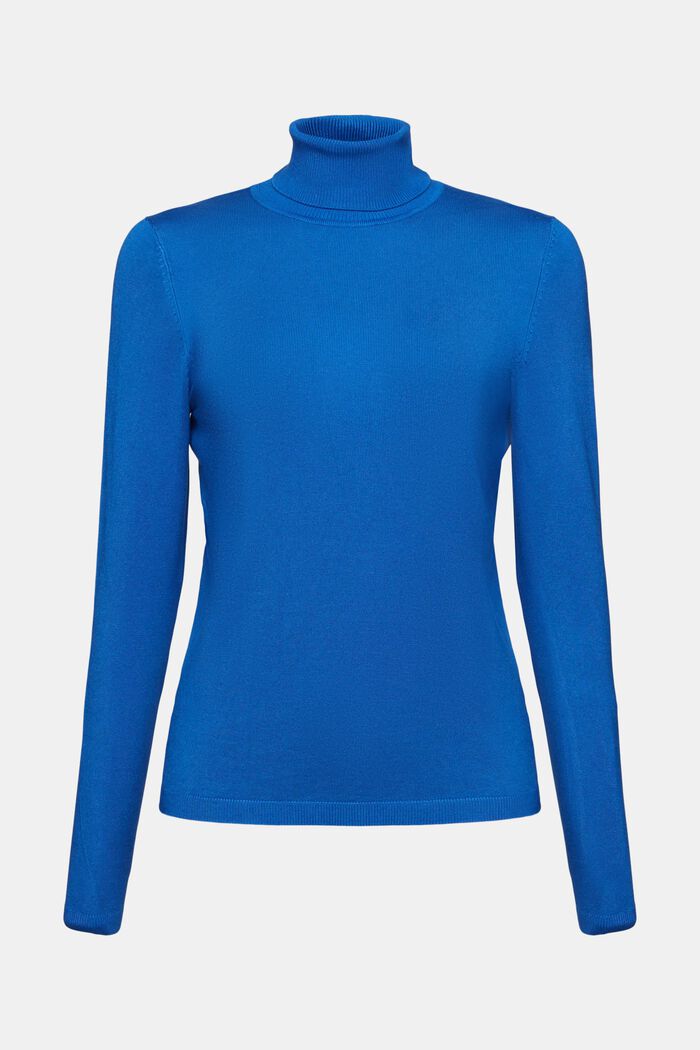 Long-Sleeve Turtleneck Sweater, BRIGHT BLUE, detail image number 6