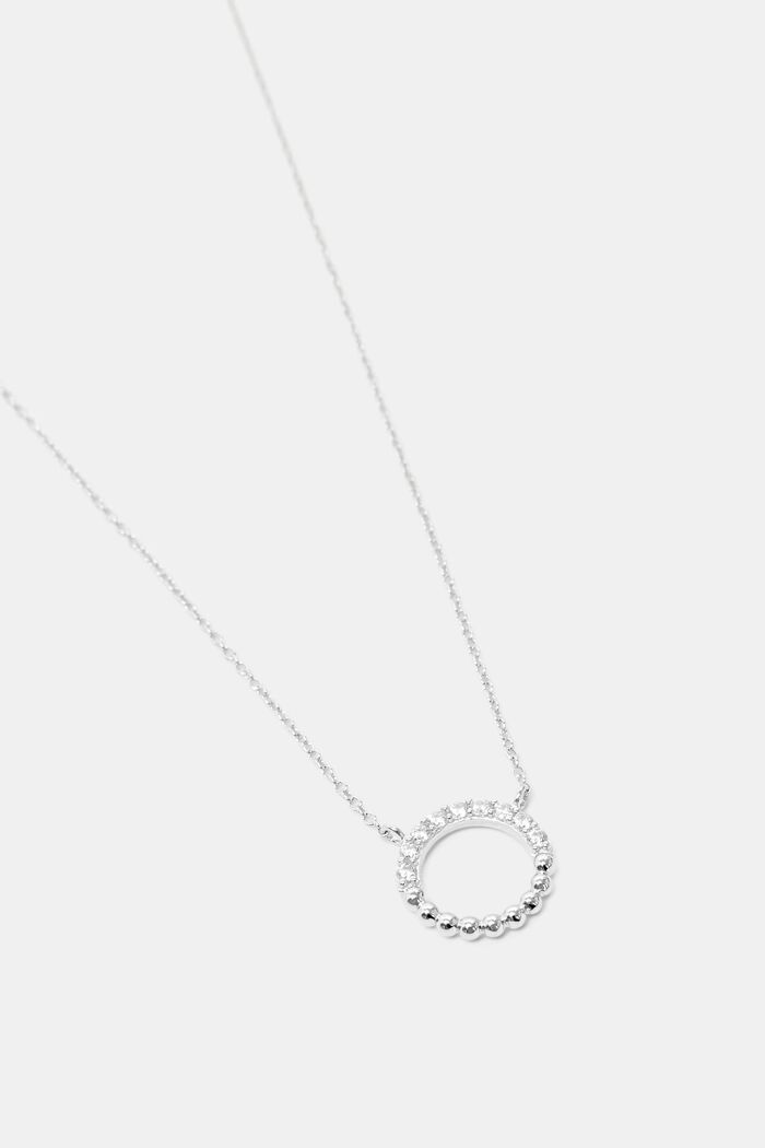 Necklace with orb pendant, sterling silver, SILVER, detail image number 1