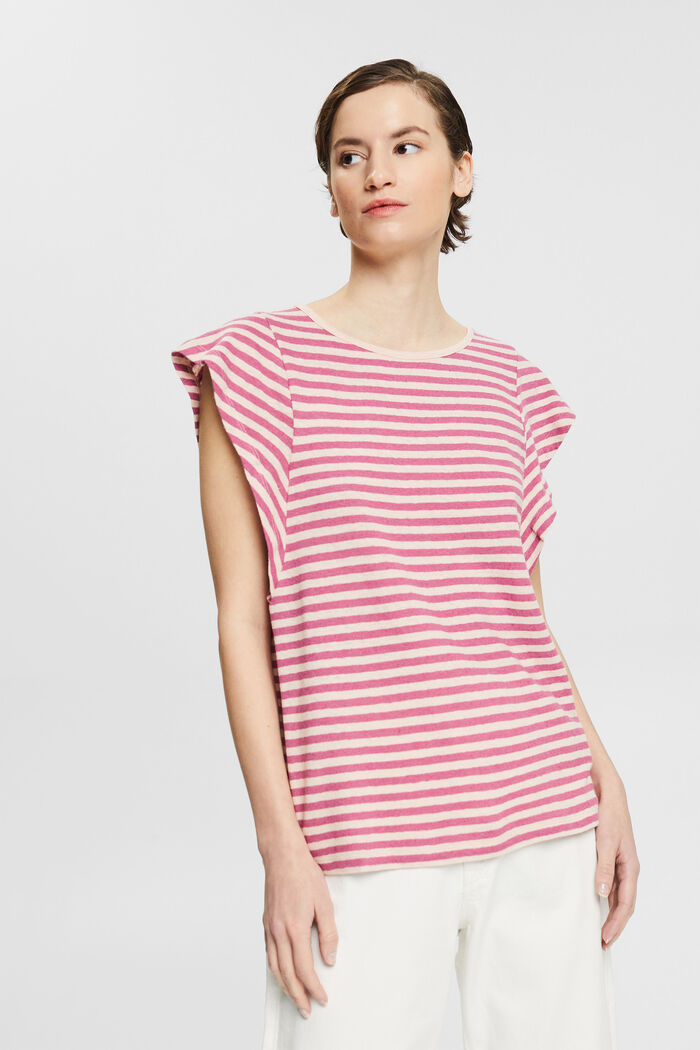 With linen: striped T-shirt , NUDE, detail image number 0